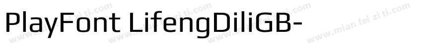 PlayFont LifengDiliGB字体转换
